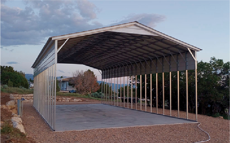 A Frame Vertical Roof carports metal building